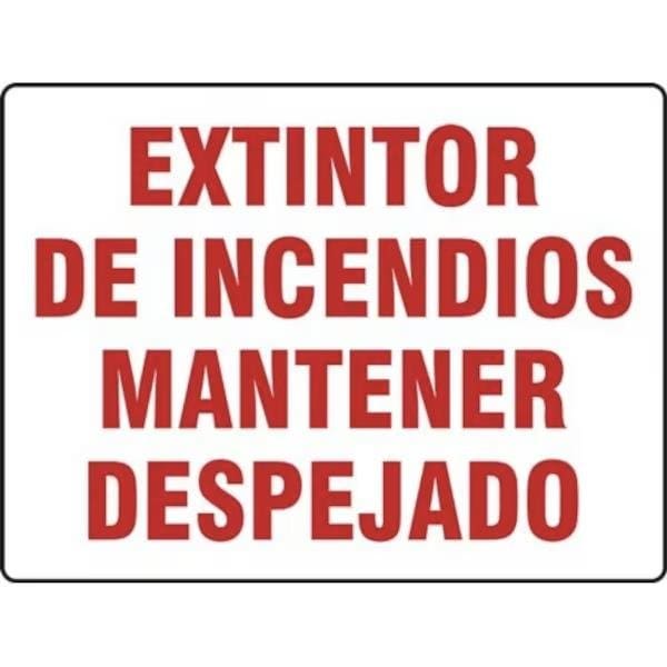 Accuform Exit Sign, Adhesive Poly, 14 in W, 10 in H SHMEXT918VS - main